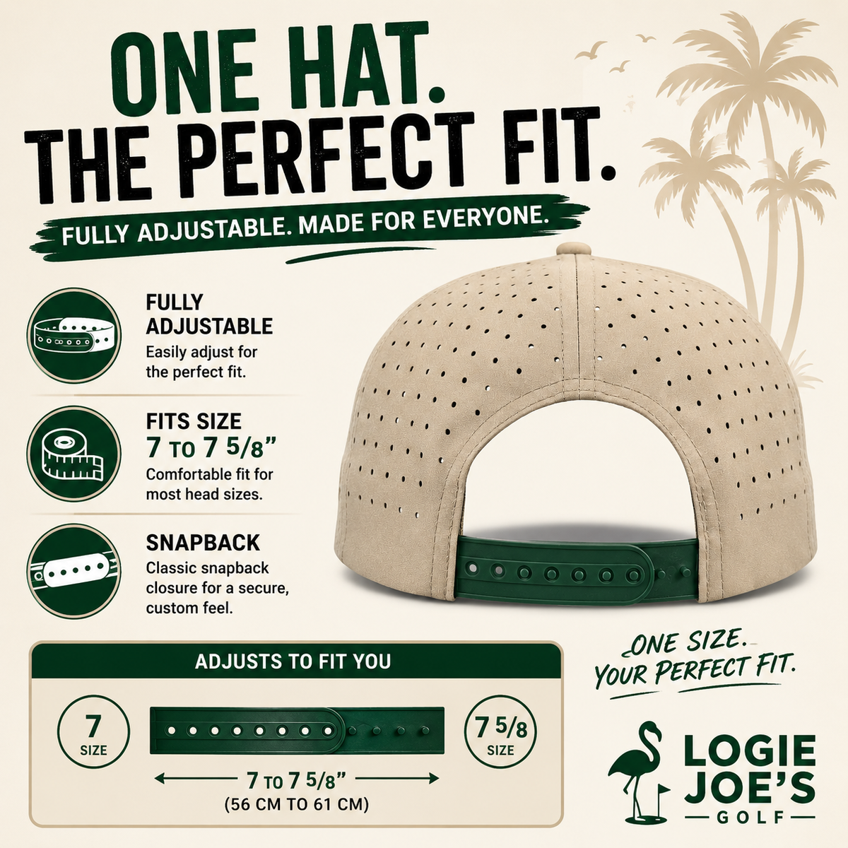 Deep Dive Golf Hat | Snapback Cap | Built-in Magnetic Ball Marker Holder + Marker Included | Adjustable Scuba Diver